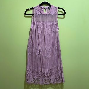 Purple lace high-neck dress from Ross size S